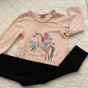 Unicorn Top & legging set
